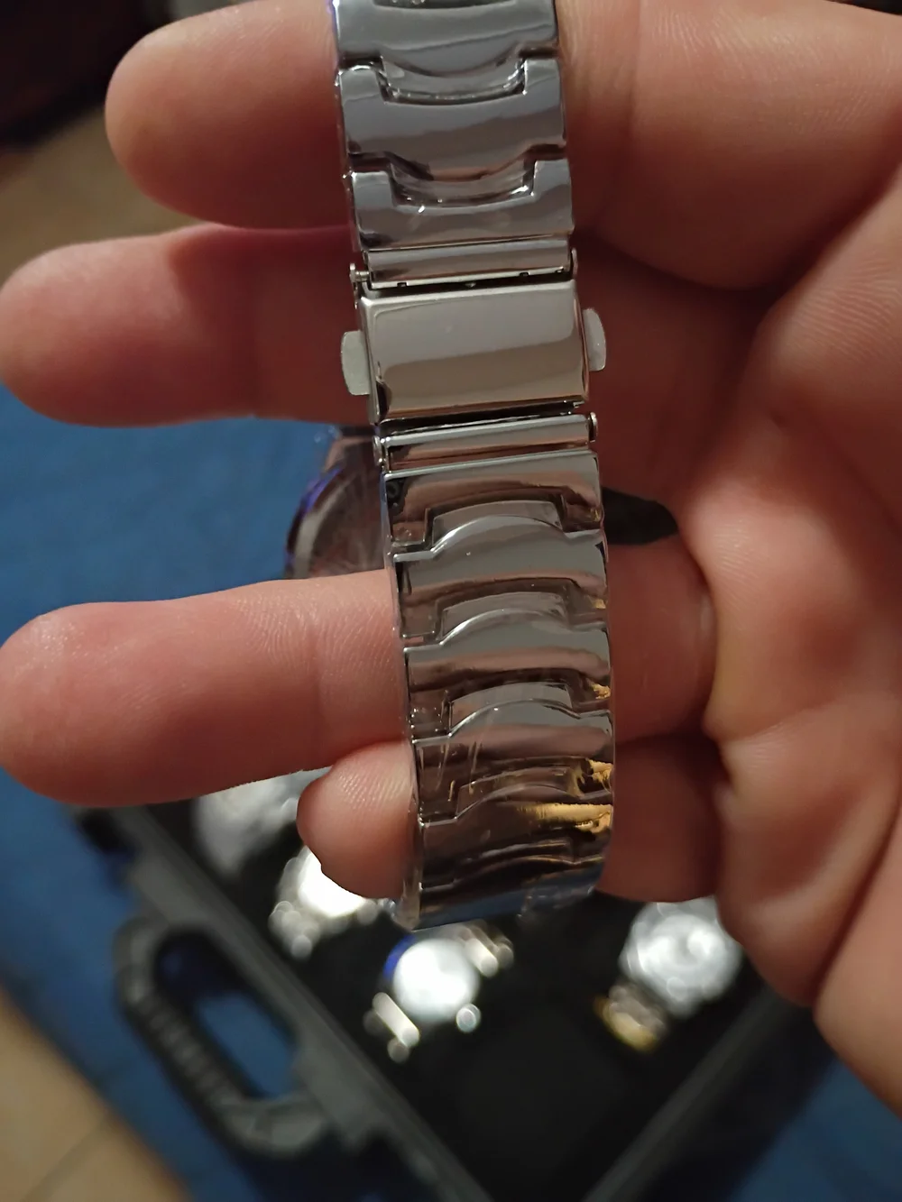 Men's Silver Stainless Steel Quartz Watch